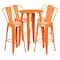 Flash Furniture Round 24" W, 24" L, 41" H, Metal, Orange CH-51080BH-4-30CAFE-OR-GG - alternate 1