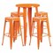 Flash Furniture Round 24" W, 24" L, 41" H, Metal, Orange CH-51080BH-4-30SQST-OR-GG - alternate 1