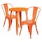 Flash Furniture Round 24" W, 24" L, 29" H, Metal, Orange CH-51080TH-2-18CAFE-OR-GG - alternate 1