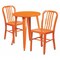 Flash Furniture Round 24" W, 24" L, 29" H, Metal, Orange CH-51080TH-2-18VRT-OR-GG - alternate 1