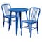 Flash Furniture Round 24" W, 24" L, 29" H, Metal, Blue CH-51080TH-2-18VRT-BL-GG - alternate 1