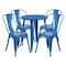Flash Furniture Round 24" W, 24" L, 29" H, Metal, Blue CH-51080TH-4-18CAFE-BL-GG - alternate 1