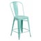 Flash Furniture Mint Metal Outdoor Stool, 24" ET-3534-24-MINT-GG - alternate 1