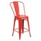 Flash Furniture 24" High Red Metal Counter Height Stool with Back CH-31320-24GB-RED-GG - alternate 1