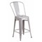 Flash Furniture 24" High Silver Metal Counter Height Stool w/Back CH-31320-24GB-SIL-GG - alternate 1