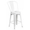 Flash Furniture 24" High White Metal Counter Height Stool w/Back CH-31320-24GB-WH-GG - alternate 1