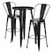 Flash Furniture Round Black Metal Bar Set, 24RD, 24" W, 24" L, 41" H, Metal, Black CH-51080BH-2-30CAFE-BK-GG - alternate 1