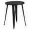 Flash Furniture Round 24" W, 24" L, 29" H, Metal Top, Black CH-51080-29-BK-GG - alternate 1