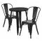 Flash Furniture Round 24" W, 24" L, 29" H, Metal, Black CH-51080TH-2-18CAFE-BK-GG - alternate 1