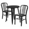 Flash Furniture Round 24" W, 24" L, 29" H, Metal, Black CH-51080TH-2-18VRT-BK-GG - alternate 1