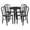 Flash Furniture Round 24" W, 24" L, 29" H, Metal, Black CH-51080TH-4-18VRT-BK-GG - alternate 1