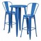 Flash Furniture Round 24" W, 24" L, 41" H, Metal, Blue CH-51080BH-2-30CAFE-BL-GG - alternate 1