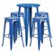 Flash Furniture Round 24" W, 24" L, 41" H, Metal, Blue CH-51080BH-4-30SQST-BL-GG - alternate 1
