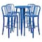 Flash Furniture Round 24" W, 24" L, 41" H, Metal, Blue CH-51080BH-4-30VRT-BL-GG - alternate 1