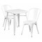 Flash Furniture Square 27.75" W, 27.75" L, 29" H, Metal, White CH-31330-2-30-WH-GG - alternate 1