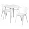 Flash Furniture Square 27.75" W, 27.75" L, 29" H, Metal, White CH-31330-2-70-WH-GG - alternate 1