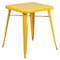 Flash Furniture Square 27.75" W, 27.75" L, 29" H, Metal Top, Yellow CH-31330-29-YL-GG - alternate 1