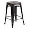 Flash Furniture 24" High Backless Black/Gold Counter Height Stool CH-31320-24-BQ-GG - alternate 1