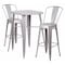 Flash Furniture Square 27.75" W, 27.75" L, 40" H, Metal, Grey CH-31330B-2-30GB-SIL-GG - alternate 1