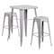 Flash Furniture Square 27.75" W, 27.75" L, 40" H, Metal, Grey CH-31330B-2-30SQ-SIL-GG - alternate 1