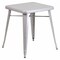 Flash Furniture Square Silver Metal Table, 23.75SQ, 27.75" W, 27.75" L, 29" H, Metal Top, Grey CH-31330-29-SIL-GG - alternate 1