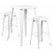 Flash Furniture Square 27.75" W, 27.75" L, 40" H, Metal, White CH-31330B-2-30SQ-WH-GG - alternate 1
