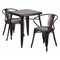 Flash Furniture Square 27.75" W, 27.75" L, 29" H, Metal, Gold CH-31330-2-70-BQ-GG - alternate 1