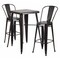 Flash Furniture Antique Metal Bar Set, 23.75SQ CH-31330B-2-30GB-BQ-GG - alternate 1