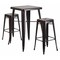 Flash Furniture Square 27.75" W, 27.75" L, 40" H, Metal, Gold CH-31330B-2-30SQ-BQ-GG - alternate 1