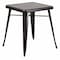 Flash Furniture Square 27.75" W, 27.75" L, 29" H, Metal Top, Gold CH-31330-29-BQ-GG - alternate 1