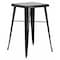Flash Furniture Square 27.75" L, 27.75" W, 40" H, Metal Top, Black CH-31330-BK-GG - alternate 1