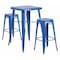 Flash Furniture Square 27.75" W, 27.75" L, 40" H, Metal, Blue CH-31330B-2-30SQ-BL-GG - alternate 1