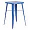 Flash Furniture Square 27.75" L, 27.75" W, 40" H, Metal Top, Blue CH-31330-BL-GG - alternate 1