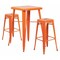 Flash Furniture Square 27.75" W, 27.75" L, 40" H, Metal, Orange CH-31330B-2-30SQ-OR-GG - alternate 1