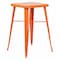 Flash Furniture Square 27.75" L, 27.75" W, 40" H, Metal Top, Orange CH-31330-OR-GG - alternate 1