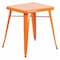 Flash Furniture Square 27.75" W, 27.75" L, 29" H, Metal Top, Orange CH-31330-29-OR-GG - alternate 1