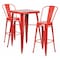 Flash Furniture Square 27.75" W, 27.75" L, 40" H, Metal, Red CH-31330B-2-30GB-RED-GG - alternate 1
