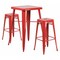 Flash Furniture Square 27.75" W, 27.75" L, 40" H, Metal, Red CH-31330B-2-30SQ-RED-GG - alternate 1