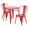 Flash Furniture Square 27.75" W, 27.75" L, 29" H, Metal, Red CH-31330-2-30-RED-GG - alternate 1