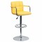 Flash Furniture Yellow Quilted Vinyl Barstool, Adj Height, Weight Capacity: 330 lb. CH-102029-YEL-GG - alternate 1