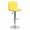 Flash Furniture Yellow Quilted Vinyl Barstool, Adj Height, Frame Material: Metal DS-810-MOD-YEL-GG - alternate 1