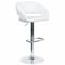 Flash Furniture White Vinyl Adjustable Height Barstool CH-122070-WH-GG - alternate 1