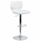 Flash Furniture White Vinyl Barstool, Adj Height CH-132330-WH-GG - alternate 1