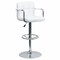 Flash Furniture White Quilted Vinyl Barstool, Adj Height, Weight Capacity: 330 lb. CH-102029-WH-GG - alternate 1