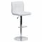 Flash Furniture White Quilted Vinyl Barstool, Adj Height, Frame Material: Metal DS-810-MOD-WH-GG - alternate 1