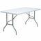 Flash Furniture Rectangle Wh 30X60 Plastic Fold Table, 30" W, 60" L, 29" H, Plastic Top, White DAD-YCZ-152-GG - alternate 1
