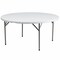 Flash Furniture Round Wh 60Rnd Plastic Fold Table, 60.75" W, 60.75" L, 29.25" H, Plastic Top, White DAD-YCZ-1-GW-GG - alternate 1
