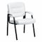 Flash Furniture Contemporary Side Reception Chair, White Back, 23-1/4 in W 26" L 36" H, Padded, Leather Seat BT-1404-WH-GG - alternate 1