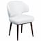 Flash Furniture Contemporary Side Reception Chair, White Back, 23-1/2 in W 24" L 33-3/4" H, Leather Seat BT-2-WH-GG - alternate 1