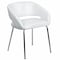 Flash Furniture Fusion Side Reception Chair, White Back, 23-1/2 in W 21-3/4" L 28-3/4" H, Leather Seat CH-162731-WH-GG - alternate 1